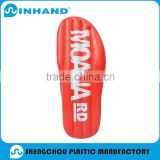 2016 Promotional Top Quality Slipper Shape Red Transparen Float Lounger