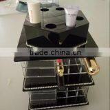 Beautiful Attractive Design Rotatable Acrylic Lipstick Cosmetic Display Rack Factory Price