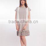 2016 Chinese Style V-neck Flouncing Ladies Long One Piece Dress Wholesale thumbnail-2