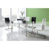 Glass top center dining tables legs design