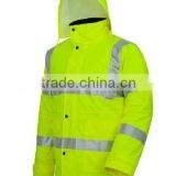 hi Vis Waterproof Long Sleeves Reflective Jackets With Pockets