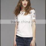 Round Collar Printing Bud Silk Gauze Shirt With Short Sleeves thumbnail-3