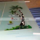 Decorative Bathroom Door Acid Etching Glass thumbnail-4