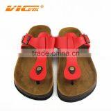 2015 Red Cork Outsole Wear-resisting Lady Flip Flop Sandal Shoes thumbnail-1