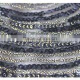 Latest Design Wave Pattern Fashion Sequin Fabric, Wholesale Sequin Mesh Fabric / Stretch Sequin Embroidered Fabric thumbnail-4