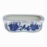 Hot Sale Customzied Color Glazed Chinese Ceramic Blue and White Flower Pot thumbnail-1