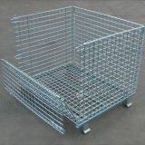 Collapsible Folding Metal Storage Cages With Wheels thumbnail-2