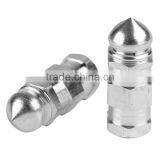 Universal Aluminum 2pcs /a Set Silver Motorcycle Wheel Tire Valve Stem Caps New thumbnail-1