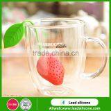 Food Grade Stawberry Shape Silicone Tea Infuser/Silicone Tea Strainer thumbnail-1
