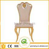 B404-3 Home Furniture Luxury Rose Gold Leather Dining Chair thumbnail-1