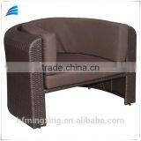 6-piece Outdoor Patio Resin Wicker Half-moon Shape Sectional Sofa Furniture Set thumbnail-6