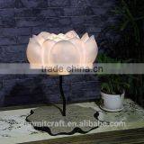 Resin Decorative Purity White Lotus Flower Table Desk Lamp thumbnail-3