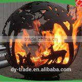 Art Sculpture Carbon Steel Fire Pits ,steel Sphere Fire Pits for Outdoor Decoration thumbnail-3