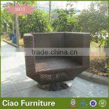 Hot Sell Outside Sofa Chair Leisure Wicker Rotating Coffee Chair thumbnail-4