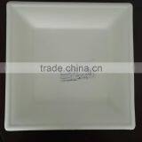 10" Square Biodegradable Sugarcane Bagasse Lunch Tray thumbnail-2