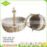 Wholesale Cheap Handmade Willow Woven Wicker Fruits Basket With Handle thumbnail-2