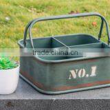 Home Accessories Table Decoration Metal Garden Flower Pot With Double Handles thumbnail-2