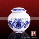 Elegant High Quality Antique Tea Caddy Blue and White thumbnail-1