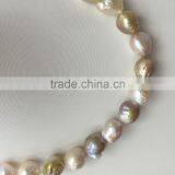 12mm Colorful Freshwater Baroque Pearl Necklace thumbnail-2