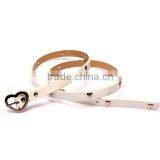 Wholesale Heart Rivet Decorated Heart Buckle Sex Women Lady Thin PU Waist Belt thumbnail-2