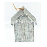 Every Day Crafts Wood Metal Blue Dog Print Cage Bird House thumbnail-3