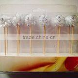 Pompon Decorative Glitter Floral Cocktail Picks thumbnail-4