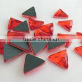 Light Siam Hot Sale Flat Back Triangle Crystal Beads Glass Rhinestone for Jewelry Making ,pendants