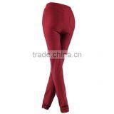 Factory High Quality and Best Price Women Hot Sale Summer Autumn High Waist Tight Slim Red Elegant Long Pants thumbnail-2