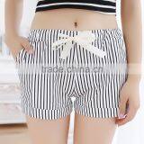 2016 Wholesale Sexy Tight Womens Polyester Gym Workout Shorts Adult Stripe Shorts thumbnail-1