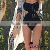 2017 Women's Nice Print Long Sleeve Chiffon Beach Cover Ups.