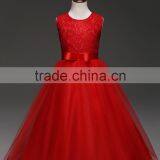 Children Girl Sleeveless Dress Embroidered Princess Lace Wedding Dress thumbnail-5