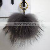 Myfur New Arrival Fashion Head Design Raccoon Fur Ball Custom Keychain thumbnail-1