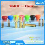 (MOQ:100pcs) Premium Gold & Silver Shoe Laces Aglets 23mm For Trainers - Customized Logo/Package/Color Round Metal Aglet Tips thumbnail-1