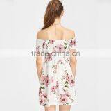 Petite Women Fit and Flare off the Shoulder Skater Dress thumbnail-3