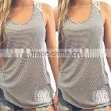 Polyester Crop Top Tank Top2014 New Arrive Women Different Size for Choice & Short Front Long Back Printed thumbnail-1