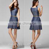 Guangzhou 2016 New Style Long Large Size Thin Denim Jeans Dresses thumbnail-5