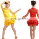 Girls Latin Ballet Jazz Dance Dress Childrens Tutu Lace Dress Dancewear Costume thumbnail-2