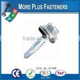 Made in Taiwan Stainless Steel Hex Washer Head Sheet Metal Self Drilling Screw thumbnail-4