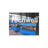 High Speed Galvanised Roofing Sheet Roll Forming Machine With Hydraulic Cutting