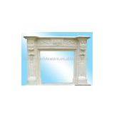 White Marble Fireplace with Flower(L183*H138*W35cm)