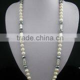 Fashion Pearl Necklace Glass Crystal Bead Necklace for Lady thumbnail-3