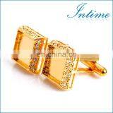 Gold diamond Cufflink Blank