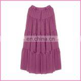 Four Fold Bohemian Style Colorful Long Pleated Skirt thumbnail-1