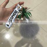 Hot Selling Christmas Gift Cute Pineapple Fur Key Chain Pom Pom Car Key Ring thumbnail-3