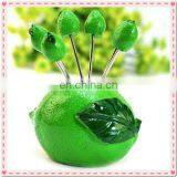 Wedding Gift Gree Lemon Design Fruit Fork thumbnail-1