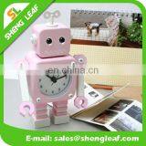 Steel Robot Small Alarm Clock Metal Deformation Creative Clock Eyes Shine thumbnail-2