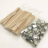 Cheap Natural Candle Wood Wick With Metal Tab For Candle Making thumbnail-3