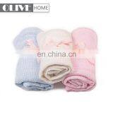 Low Price Cotton Knit Baby Air-conditioner Soft Knitted Throw Muslin Swaddle Blankets Bamboo Blanket for Kids thumbnail-2