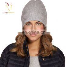 Ladies Winter Warm Cashmere Beanie Hat Rib Knit Hat