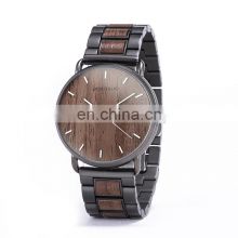 BOBO BIRD Wooden Quartz Watch for Men Waterproof Male Watches Stainless Steel Band in Customize Gift BOX Dropshipping